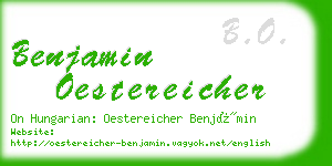 benjamin oestereicher business card